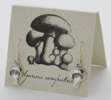 Mushroom Earrings - silver