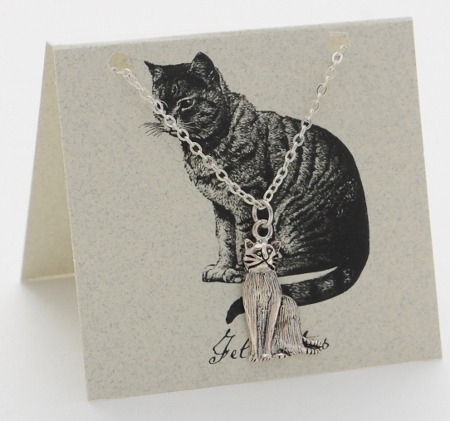 Cat Necklace - silver