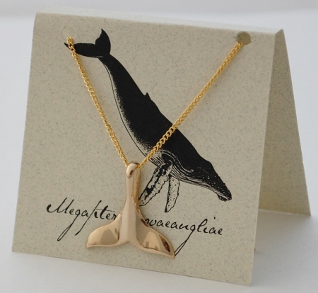 Whale Tail Necklace - gold