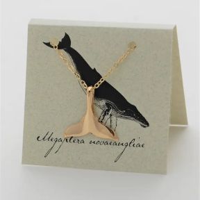 Whale Tail Necklace - gold