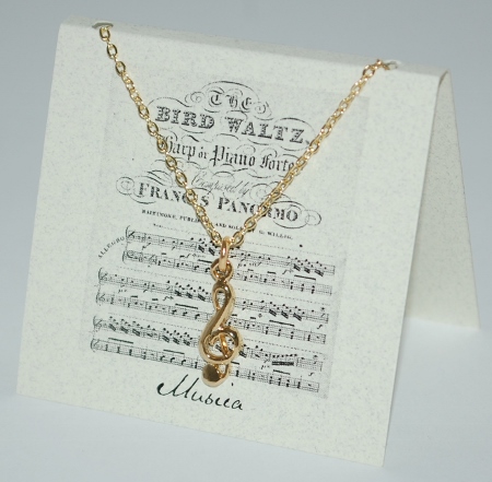 G-Clef Necklace - gold