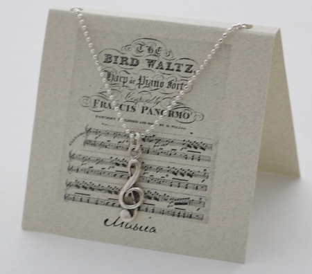 G-Clef Necklace - silver