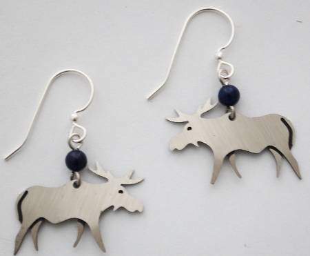 Moose Earrings - silver