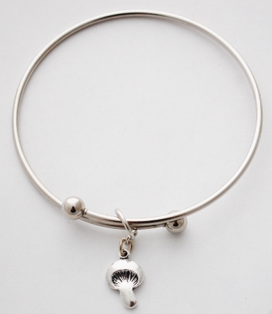Mushroom Charm Bracelet - silver