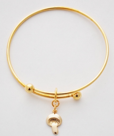 Mushroom Charm Bracelet - gold