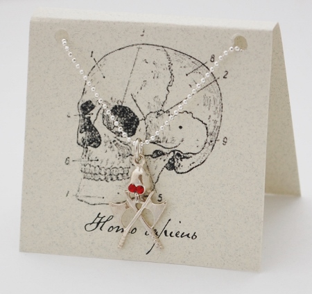 Skull Necklace - silver