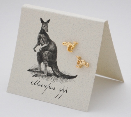 Kangaroo Earrings - gold