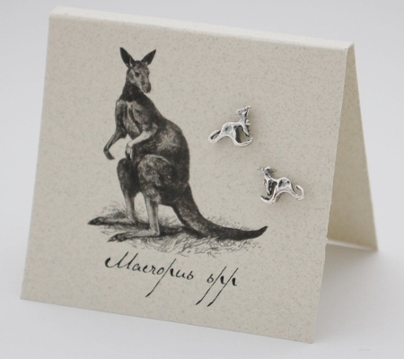Kangaroo Earrings - silver