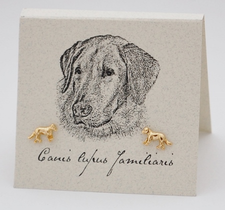 Dog Earrings - gold