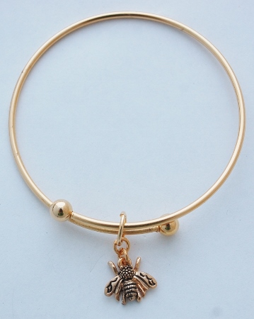 Bee Charm Bracelet - gold
