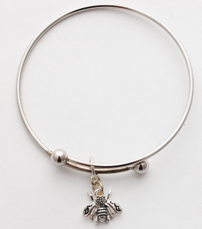 Bee Charm Bracelet - silver
