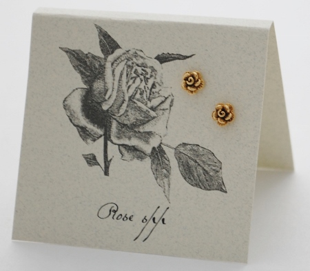 Petite Rose Earrings - gold