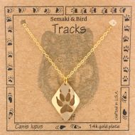 Wolf Track Necklace - gold