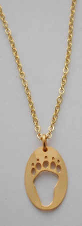 Bear Track Necklace - gold