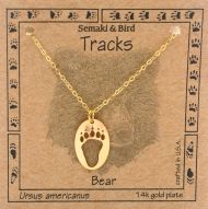 Bear Track Necklace - gold