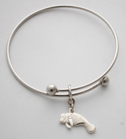 Manatee Charm Bracelet - silver