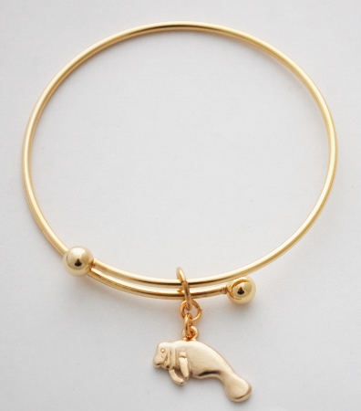 Manatee Charm Bracelet - gold