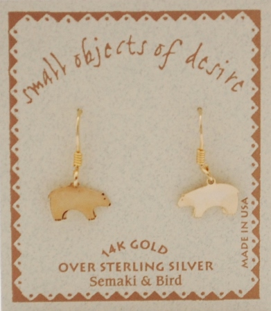 Bear Earrings - gold