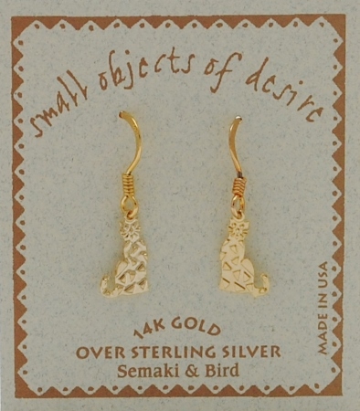 Cat Earrings - gold