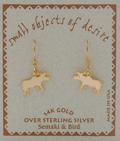 Moose Earrings - gold