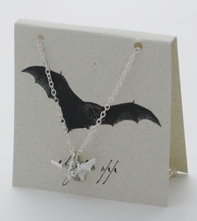 Bat Necklace - silver