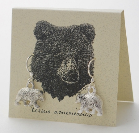 Bear Earrings - silver