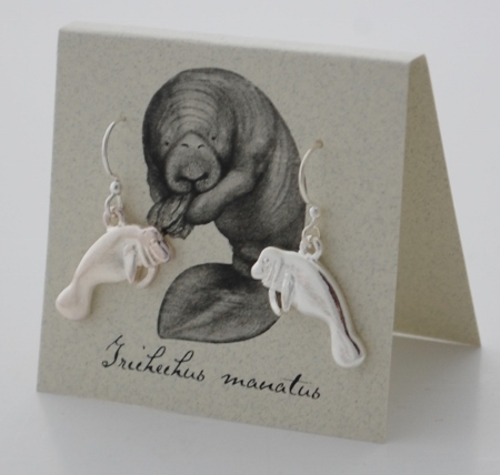 Manatee French Wire Earring - silver