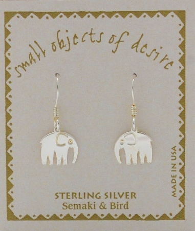 Elephant Earrings - silver