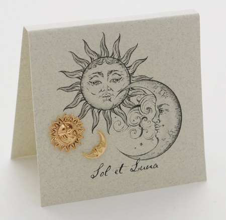 Sun & Moon Earrings - gold