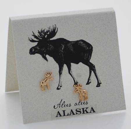 Moose Earrings - gold
