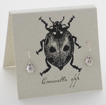 Ladybug Earrings - silver