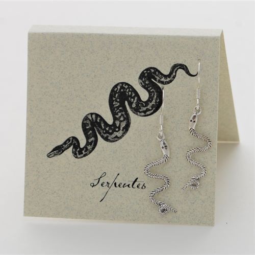 Snake Earrings - silver