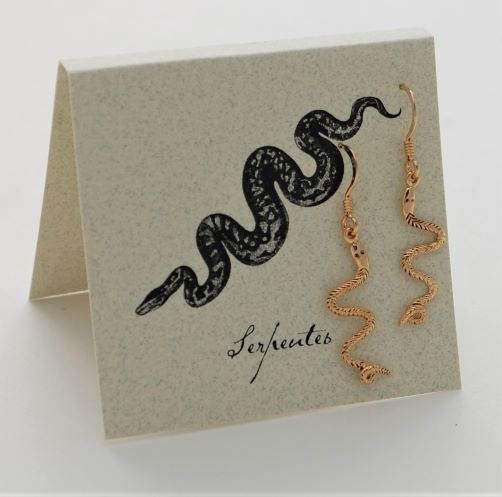 Snake Earrings - gold