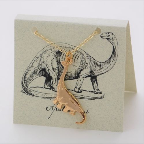 Apatosaurus Necklace - gold