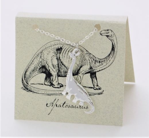 Apatosaurus Necklace - silver