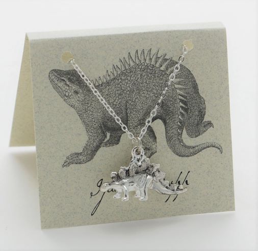 Stegosaurus Necklace - silver