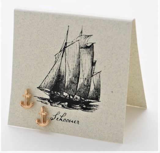 Anchor Earrings - gold