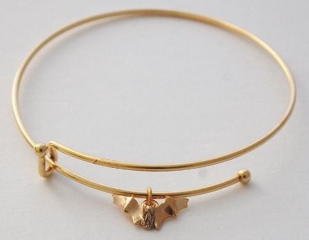 Bat Charm Bracelet - gold
