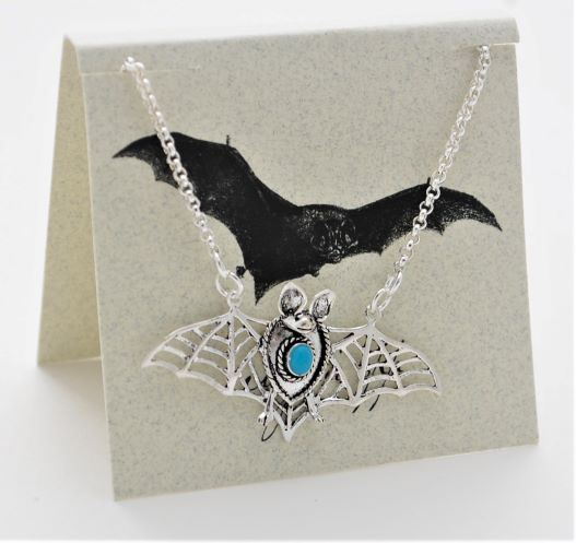 Bat Necklace - silver