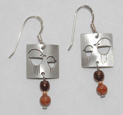 Sheep Petroglyph Earrings