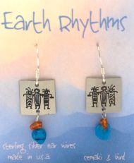 Three Sisters Petroglyph Earrings