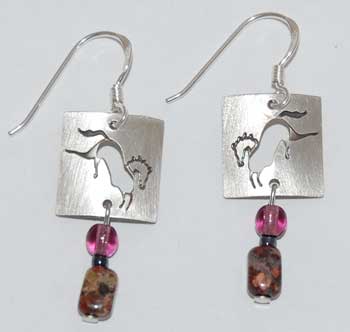 Horse Petroglyph Earrings