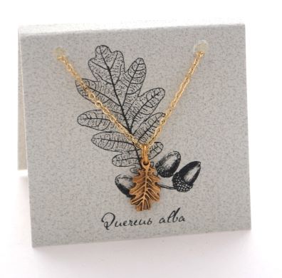 Oak Leaf Necklace - gold
