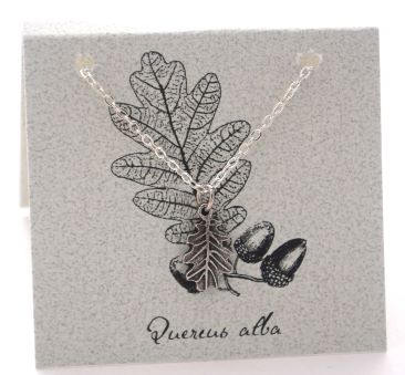 Oak Leaf Necklace - silver