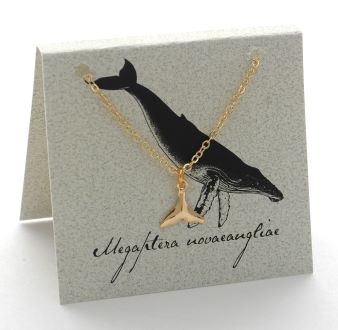 Whale Tail Necklace - gold