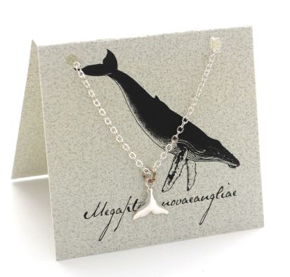 Whale Tail Necklace - silver