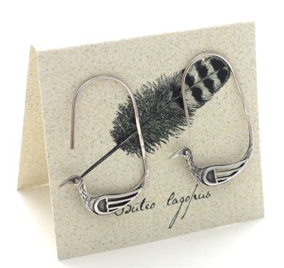 Lovebird Earrings - silver