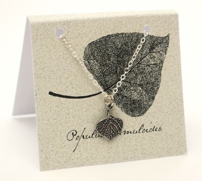 Aspen Leaf Necklace - silver