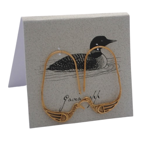 Loon Earrings - gold