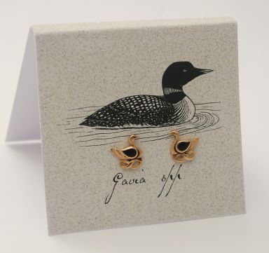 Loon Earrings - gold